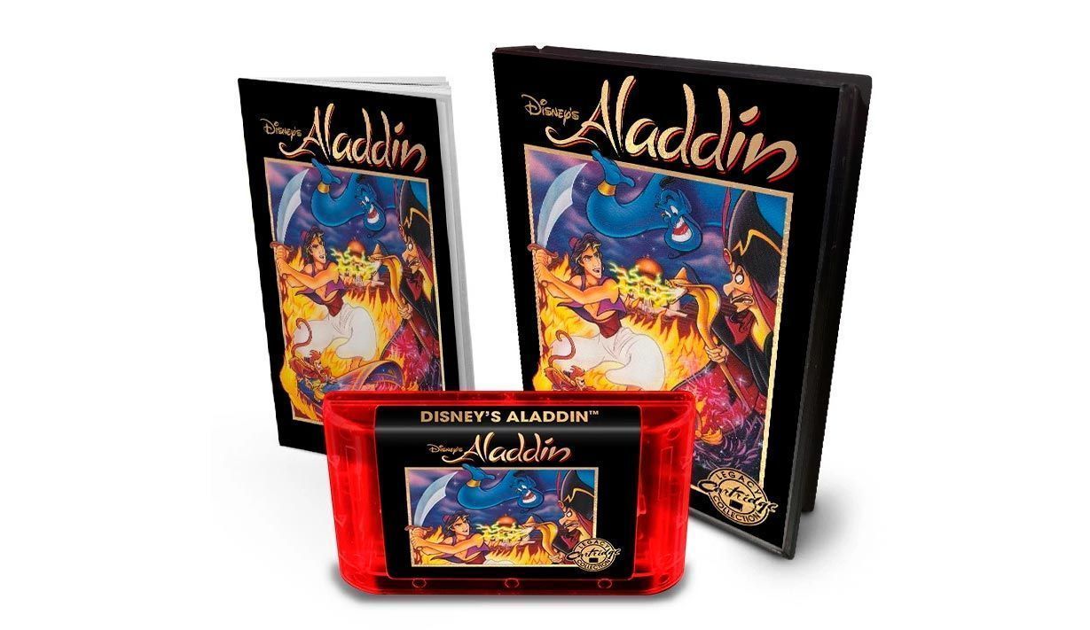 Cartutx i caixa de l'edició limitada de Aladdin per a Super Nintendo